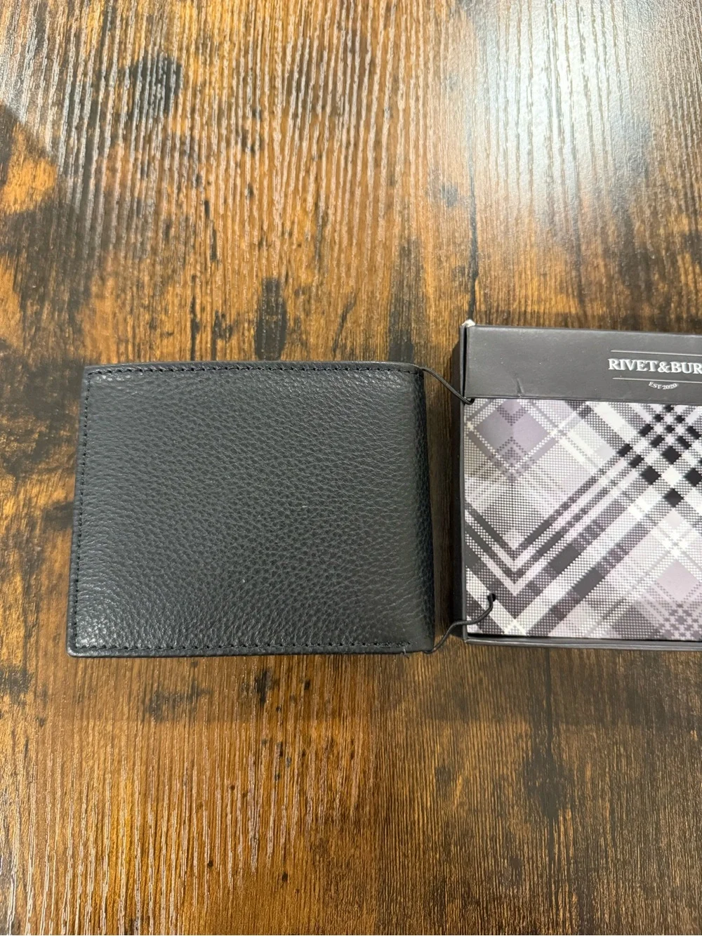 Men's Black Leather Card & Key Holder